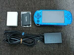 PSP3000 バイブラントブルー本体+アダプタ+4GBメモリースティック+新品バッテリー 動作確認済 すぐ遊べます42