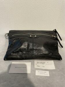 【早い者勝ち】BALENCIAGA バレンシアガ クラッチバック 鞄 クラッチ 黒 ブラック 美品 レア 希少 メンズ 一点限り