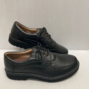 ●お買い得！紳士　Hush　Puppies　ひもカジュアル　M-5048N　ブラック　26.0㎝　幅EEEE　歩きやすくクション性もいい　おしゃれ！ 