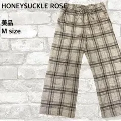 【美品】HONEYSUCKLE ROSE/チェックパンツ/ロングパンツ