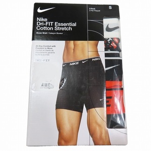 ナイキ NIKE Dri-FIT Essential Cotton Stretch Boxer Brief 下着 ボクサーパンツ トランクス ブリーフ 3枚セット S 赤 黒/6 メンズ