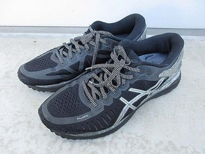 メーカー廃番　asics　アシックス　MetaRun　メタラン　ランニングシューズ　スニーカー　28㎝　ブラック・シルバー　難あり 