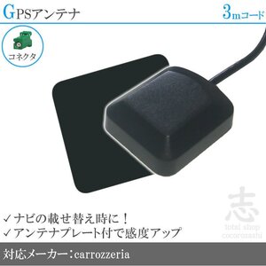 即納 GPSアンテナ カロッツェリア carrozzeria AVIC-HRV200 プレート 感度UP GPS 高品質 置き型 小型アース