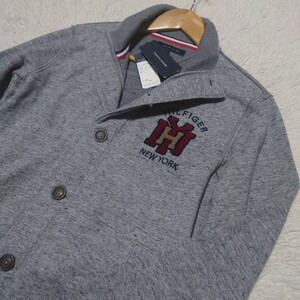 【1円〜】新品タグ付き Lサイズ トミーヒルフィガー TOMMY HILFIGER ブルゾン スウェットカーディガン ビッグロゴ 