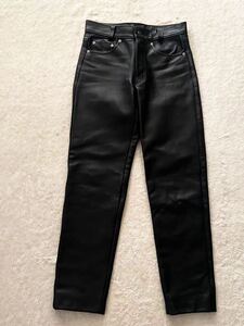 600番 Schott size30 USA製 レザーパンツ ブラック 黒 ショット