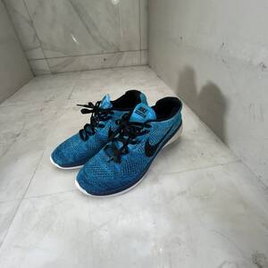 ♪M♪ Nike FLYKNIT LUNAR 3 ブルーラグーン ランニングシューズ 靴 スポーツ用品 中古品 ♪A-240722