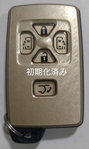 初期化済トヨタ純正スマートキー5ボタンアルファード 基盤番号271451−6221新品電池サービス①