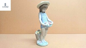 N-73 廃盤 希少 LLADRO リヤドロ 1284 スカートに花いっぱい 女の子 フィギュリン スペイン 西洋磁器 人形 置物 star girl figurine SPAIN
