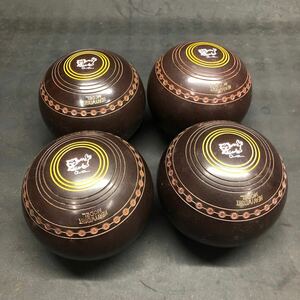 H1600 HENSELITE ヘンセライト LAWN BOWLS ローンボウルズ　4個セット 中古　現状品