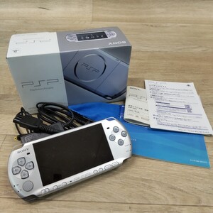 SSD-250124-25 SONY PSP MYSTIC SILVER PSP-3000 MS ソニー プレイステーションポータブル 本体 シルバー ソフト 箱付き