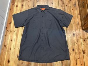 Dickies USA輸入　メンズXL チャコールグレー　100円スタート　売り切り　ワークシャツ　半袖　古着　ディッキーズ　vintage