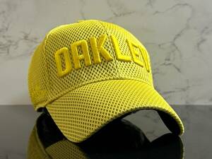 【未使用品】309KF 上品★OAKLEY オークリー キャップ 上品で高級感のあるデザインのクッションメッシュ素材にイエローロゴ《FREEサイズ》