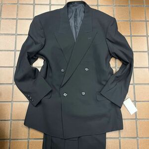 新品【A5 M相当★王道ブラックスーツ】4Bダブルスーツ メンズスーツ ブラックフォーマル 礼服 背抜き 冠婚葬祭 喪服 動きやすい軽量タイプ