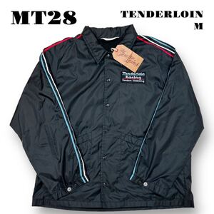 ★年末セール中！ TENDERLOIN テンダーロイン T-RACING COACH JKT TR ナイロン コーチ ジャケット アメリカン レーシング ブラック 黒赤 M