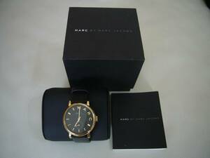 ★MARC BY MARC JACOBS アナログ腕時計 黒革ベルト 男女兼用ユニセックスMBM1269 111505