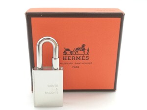 希少 極美品 HERMES 2010年限定 ブック カデナ シルバー Conte et raconte エルメス 本 キーホルダー キーリング 語りつがれる物語