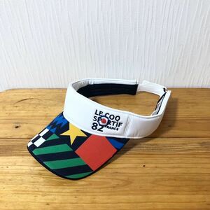 le coq sportif サンバイザー 帽子 白 カラフル GOLF ゴルフ