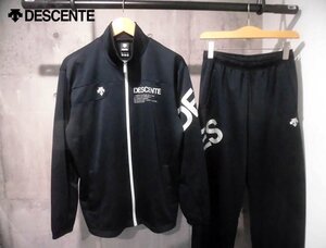 DESCENTE デサント 吸汗速乾 ウォームアップ ジャージ セットアップ L M/トレーニング 上下セット/メンズ/黒/DOR-C8577 DOR-C8578/程度良好