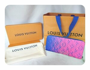 [fns] LOUIS VUITTON ルイヴィトン モノグラム ジッピーウォレット ヴェルティカル NM ブルーローズ Ｍ81243