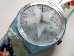 未使用電池交換済 美品 スウォッチ レギュラーモデル Swatch 2005年 Enchant Me 品番GN220