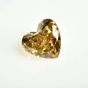 ０．７８６ct　ＦＡＮＣＹ　ＬＩＧＨＴ　ＢＲＯＷＮＩＳＨ　ＯＲＡＮＧＹ　ＹＥＬＬＯＷ　ＳＩ２　ハート　ダイヤモンドルース