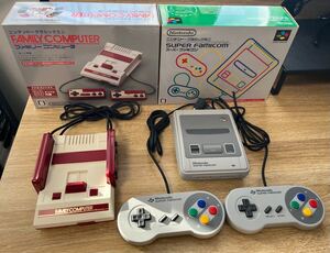 送料無料【中古美品】ニンテンドークラシックミニ ファミコン スーパーファミコン 2台 セット Nintendo 任天堂 