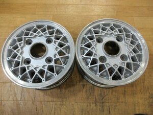 旧車 当時物 希少! ヨコハマ GET メッシュ 日本製 アルミホイール 2本 4H-114.3 PCD:114.3 10インチ 4J+40