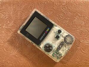 美品 Nintendo GAME BOY COLOR 任天堂 ゲームボーイカラー クリア スケルトン 稼動品 CBG-001 本体 ニンテンドー レトロゲーム 1円 