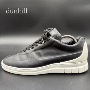 1円 【美品】 dunhill ダンヒル 【圧倒的高級感】 vibram ビブラム メンズ スリッポン スニーカー シューズ 靴 ブラック 黒 26cm相当