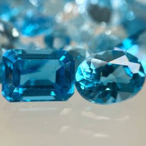 1円〜!!［天然ブルートパーズおまとめ100ct］d 約20g ルース 裸石 宝石 ジュエリー jewelry blue topaz w3/60