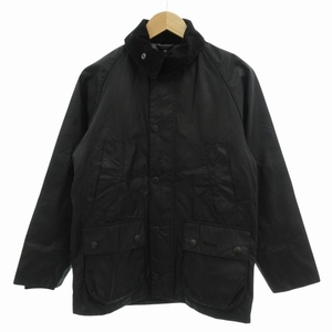 未使用品 バブアー Barbour 24AW Bedale Wax Jacket ビデイル ワックス ジャケット ブルゾン オイル ゴールド金具 ロゴ刺繍 32 XXS 黒