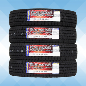 145R12 6PR スタッドレスタイヤ GOODYEAR グッドイヤー ICE NAVI CARGO 24年製正規品 145/80R12 80/78N相当 送料無料 4本税込 \17,400より3