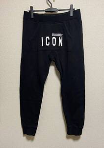 美品 ディースクエアード ICON スウェット パンツ サイズL 黒 DSQUARED2