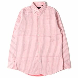 Paul Smith ポールスミス シャツ サイズ:M ストライプ フォーマル ドレス シャツ 長袖 コンバーチブルカフス LONDON ピンク トップス