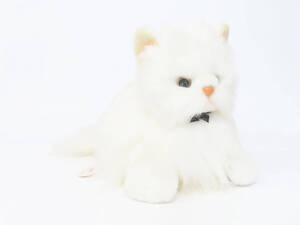 23321 新品タグ付き ABLE ペルシャン M ペルシャ猫 キャット 羊毛 ねこ ぬいぐるみ 白 ホワイト 日本製 デッドストック 