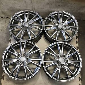 良品【17×7J インセット+47 PCD114.3 5H】weds VELVAアルミホイール 4本