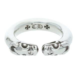 クロムハーツ Chrome Hearts DOUBLE DOG RING/ダブルドッグ サイズ:16号 シルバーリング 中古 OM10