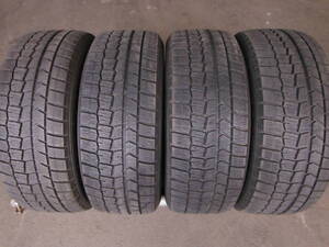 P2348　送料無料! バリ溝 4本SET価格! スタッドレス 225/55R17 ダンロップ WINTERMAXX WM02 225/55-17 225/55/17 エアーチェック済!