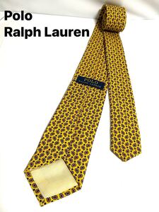 Polo Ralph Lauren ポロラルフローレン ネクタイ イエロー系 ペイズリー柄　送料185円（追跡付）〜　ブランドネクタイ