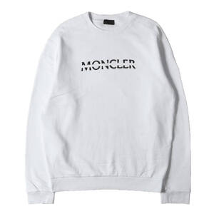 MONCLER モンクレール スウェット サイズ:M 22AW グラフィック ロゴ 刺繍 スウェットシャツ SWEATSHIRT ホワイト トップス トレーナー