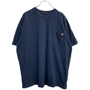 Dickies 半袖 ポケット Tシャツ XLサイズ ディッキーズ ネイビー コットン 古着卸 アメリカ仕入 t2409-3406