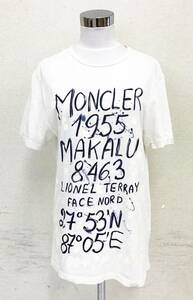 MONCLER 半袖 Tシャツ 白/ホワイト ロゴ ペイント レディース トップス カットソー モンクレール