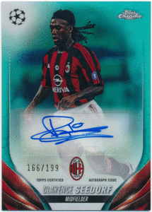 Clarence Seedorf 2023-24 Topps Chrome UCC Aqua Refractor Auto 199枚限定 直筆サイン アクアリフオート クラレンス・セードルフ