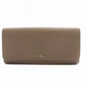 フルラ FURLA BABYLON XL BIFOLD バビロン XL バイフォールドウォレット 二つ折り長財布 L字ファスナー ロゴ ベージュ 771769