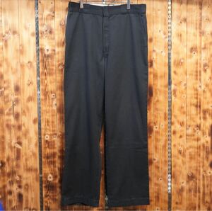 90s USA製 dickies 874 チノパン W34 ブラック/ディッキーズ 黒 ワークパンツ