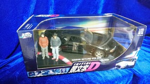 1/18 JADA TOYS 頭文字D Night Kids 中里毅 庄司慎吾 フィギュア付き NISSAN SKYLINE GT-R R32 日産 スカイライン イニシャルD 