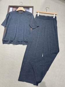 Loro Piana　ロロピアーナ　レディース　セットアップ　2点セット　ニットトップ　ズボン　セーター　半袖　S-L　サイズ選択可能 b2204