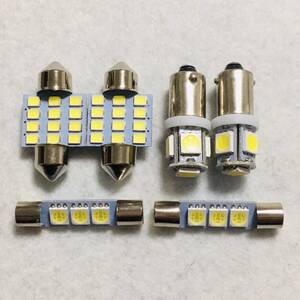 180/185系 ハイラックスサーフ 純正球交換用 T10 LED ルームランプ ウェッジ 6個セット T10 LED ホワイトトヨタ 内装パーツ