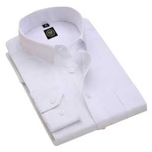 レギュラーカラー 白ワイシャツ 形態安定 ノーアイロン s