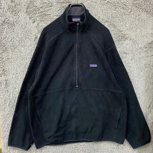 patagonia パタゴニア フリースジャケット ハーフジップ サイズL ブラック 黒 メンズ トップス 最落なし （M7）